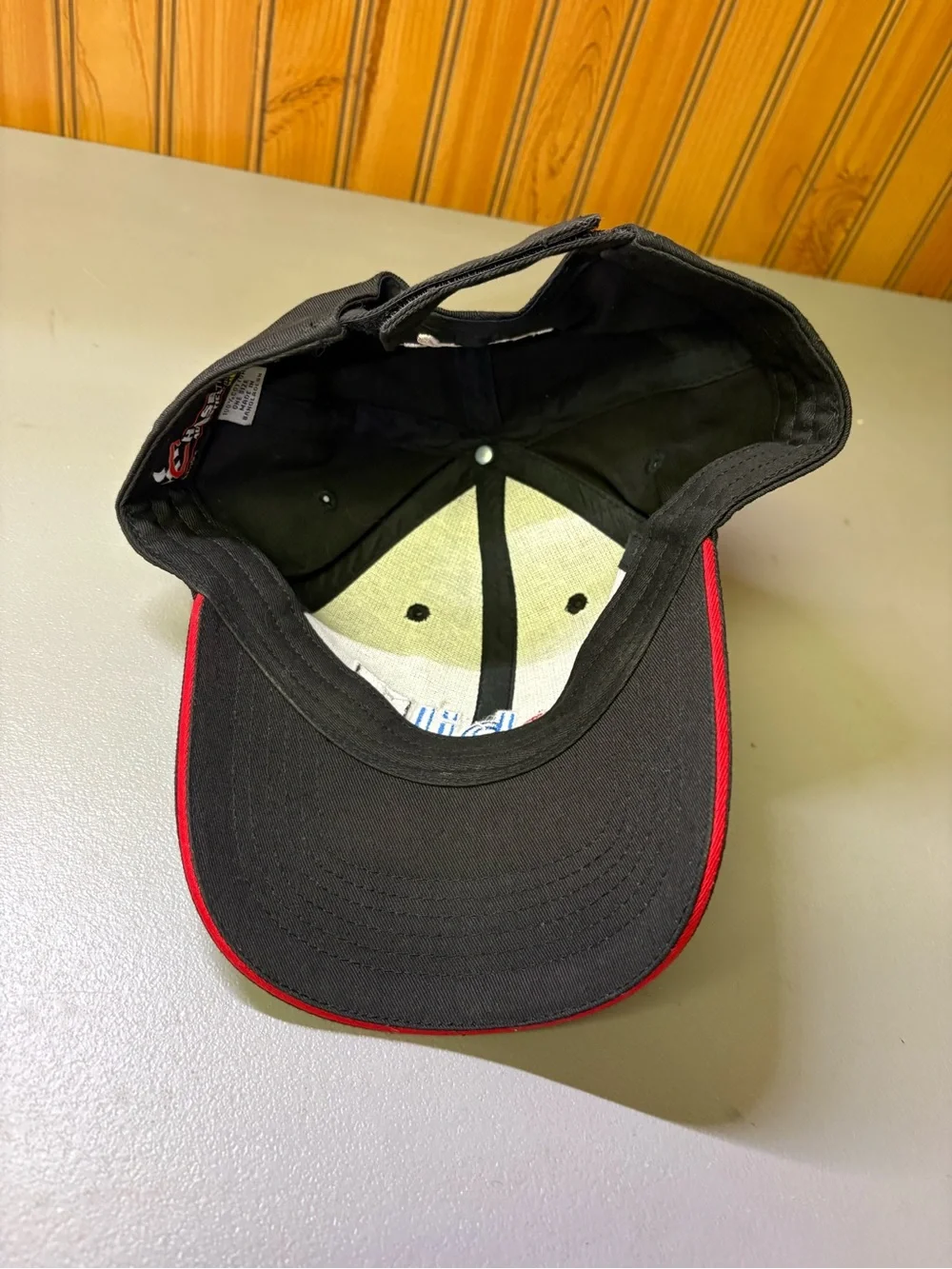 Chase Authentics Black Baseball Cap with Blue, Red and White Mobil 1 Logo